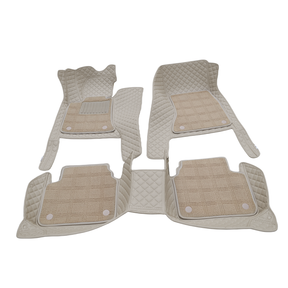 Carvigor Beige Diamond&Beige Double Layer Luxury Car Mats Set