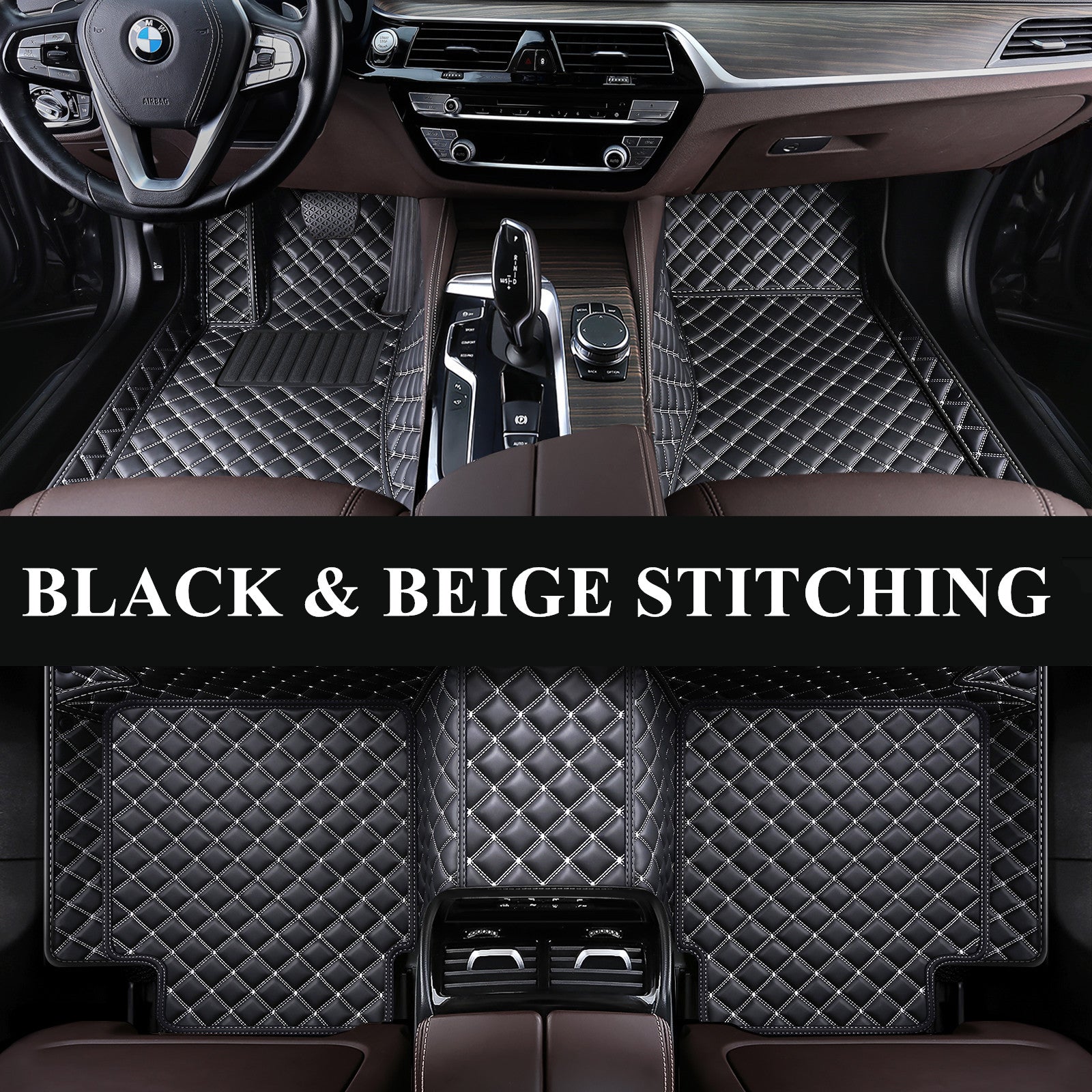 Carvigor Diamond Stitching Custom Luxury Car Mats Set