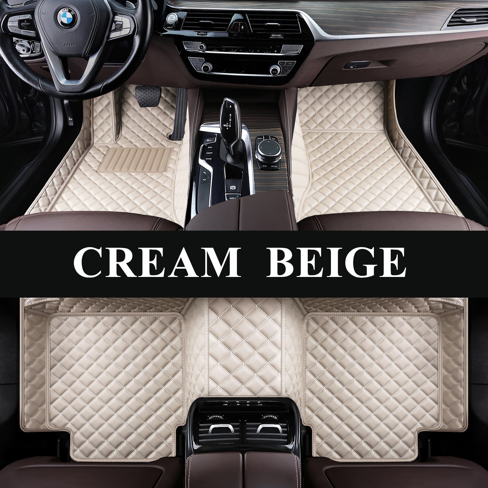 Carvigor Diamond Stitching Custom Luxury Car Mats Set