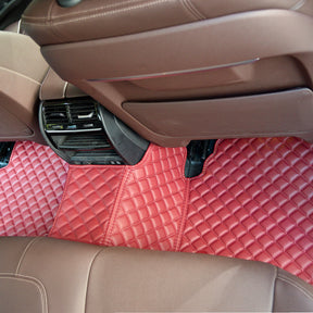 Diamond Stitching Custom Luxury Car Mats Set