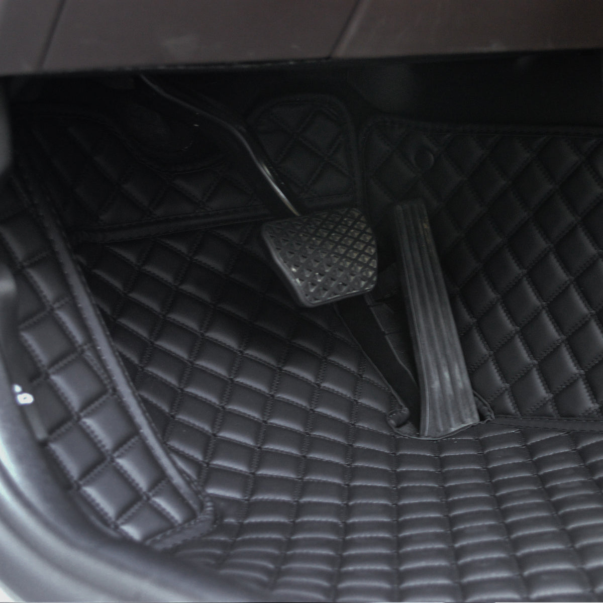 Carvigor Black&Black Diamond Stitching Custom Luxury Car Mats Set