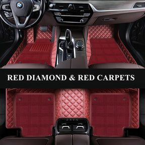 Carvigor Diamond Double Layer Luxury Car Mats Set